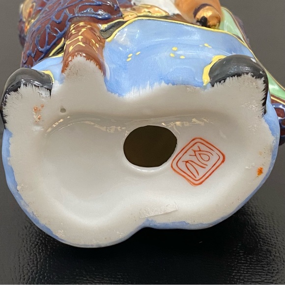 Vintage Signed Kutani Fukurokuju God Of Longevity & Wisdom 6” Porcelain Figurine - Picture 13 of 14